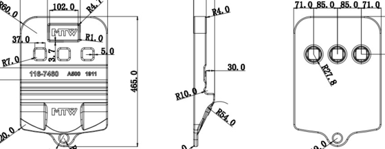 鋳造物の半分の矢42.5kg 116-7460-X980G 982M 986K 988F/374 385 5110B