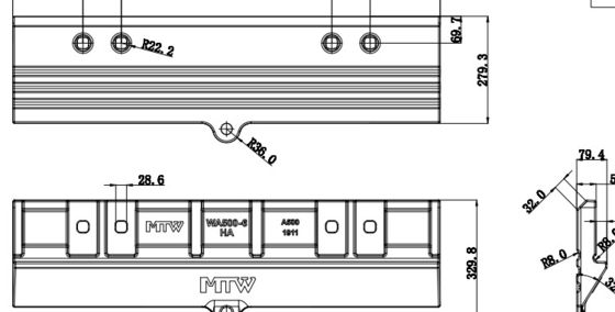 WA500-6HAは半分の矢WA500-6 109KG 4の穴を投げた