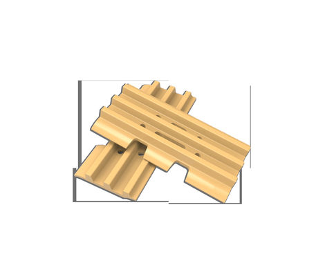 TG154A-6 PC70の三倍のGrouserトラック靴は6x165x450トラック版をめっきする